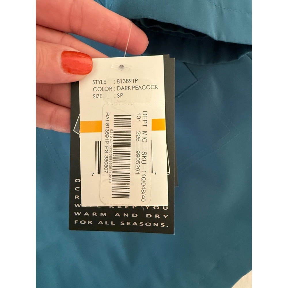 Gallery NWT Teal Women's All Seasons Button Jacket Removable Liner & Hood PS - Picture 12 of 16